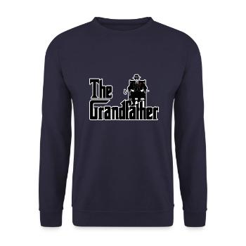The Grandfather Funny Gift for Grandpas product - Unisex Sweatshirt - navy - Front - Alina (178cm) & Michal (187cm)