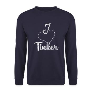 I love Tinker - Unisex Sweatshirt - navy - Front - Alina (178cm) & Michal (187cm)