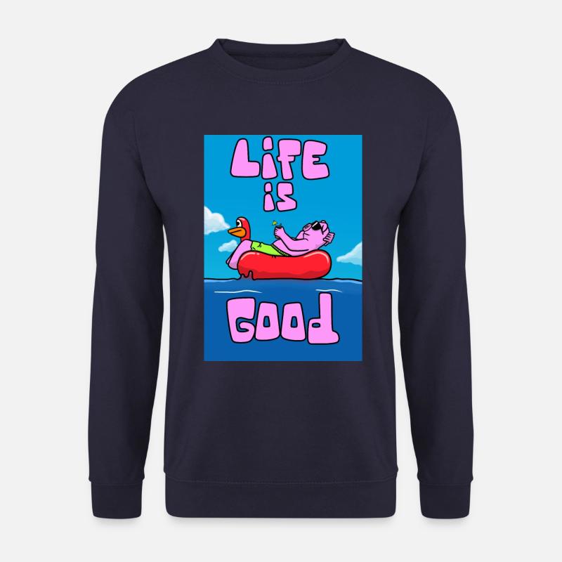 DAS LEBEN IST GUT - Unisex Pullover - Navy