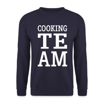 Cooking Team - Unisex Sweatshirt - navy - Front - Alina (178cm) & Michal (187cm)