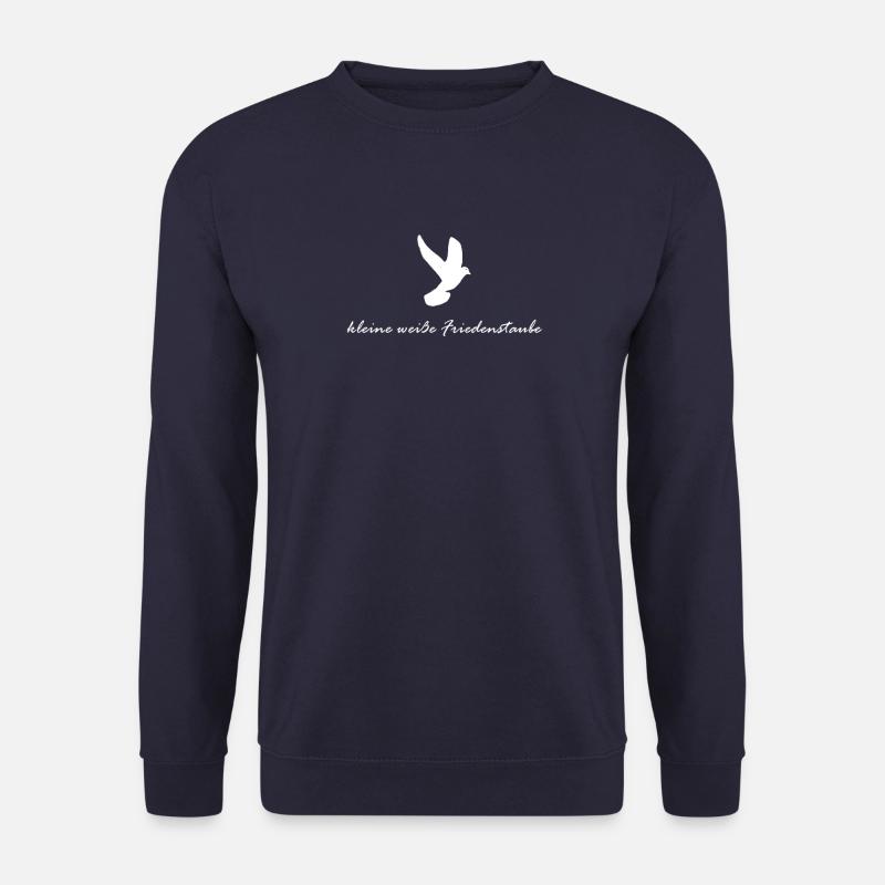 little white peace dove - Unisex Sweatshirt - navy
