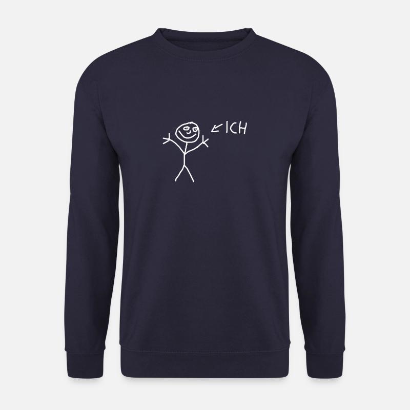Stick man hand painted - Unisex Sweatshirt - navy