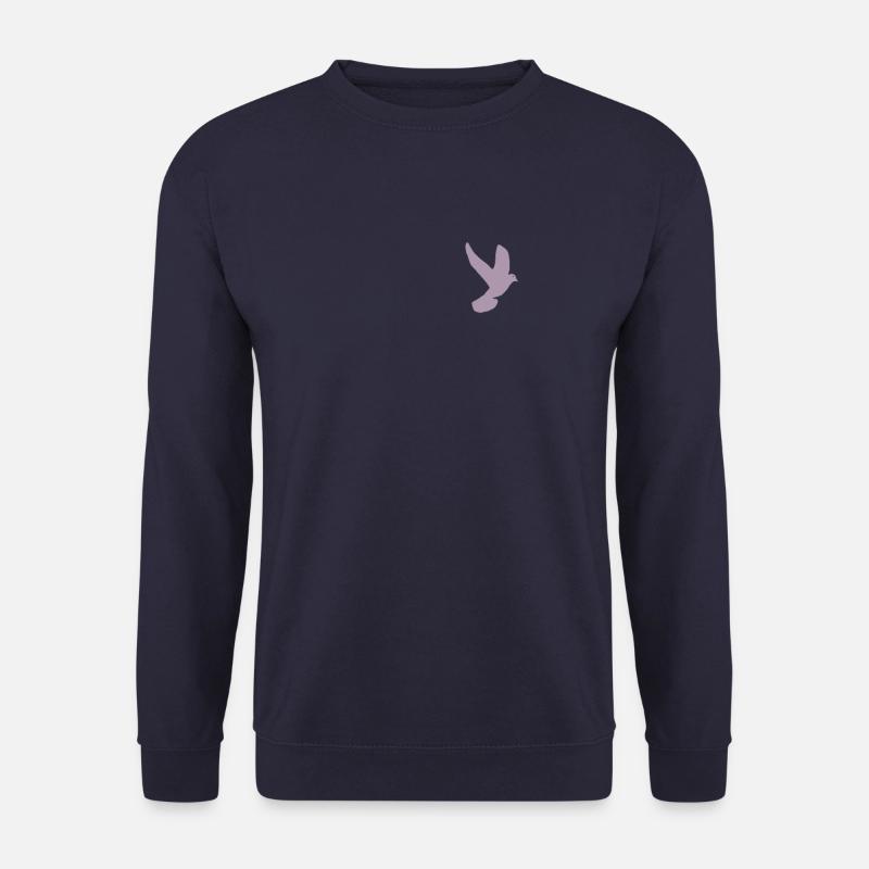 Rosa Taube Pocket Friedenstaube - Unisex Pullover - Navy
