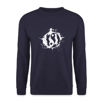 Golf Golfer Golfing Yin Yan Japanese Symbol - Unisex Sweatshirt - navy - Front - Alina (178cm) & Michal (187cm)