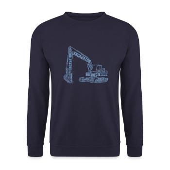Excavator excavator driver from words Excavator driver - Unisex Sweatshirt - navy - Front - Alina (178cm) & Michal (187cm)