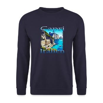 Hawaii Waikiki Beach O'ahu Honolulu Design - Unisex Pullover - Navy - Vorne - Alina (178cm) & Michal (187cm)