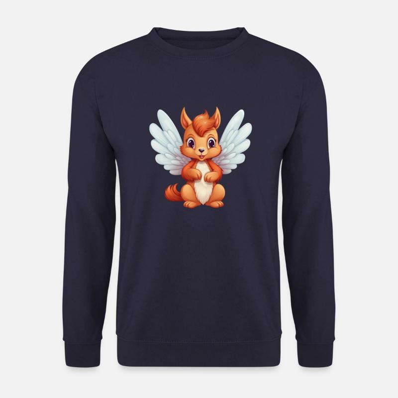 Süßes Eichhörnchen-Engel-Comic - Unisex Pullover - Navy