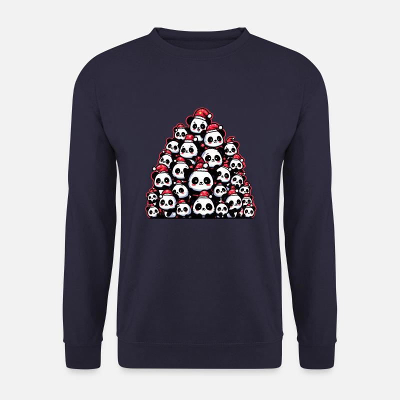 Panda Cute Christmas Christmas Tree - Unisex Sweatshirt - navy