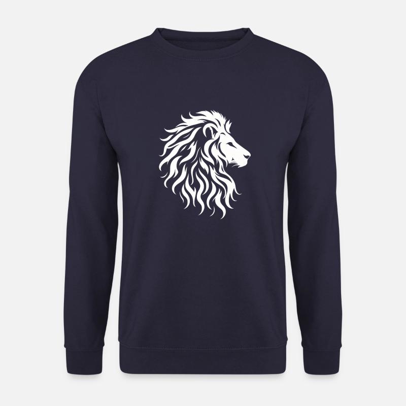 Majestic lion head silhouette - Unisex Sweatshirt - navy