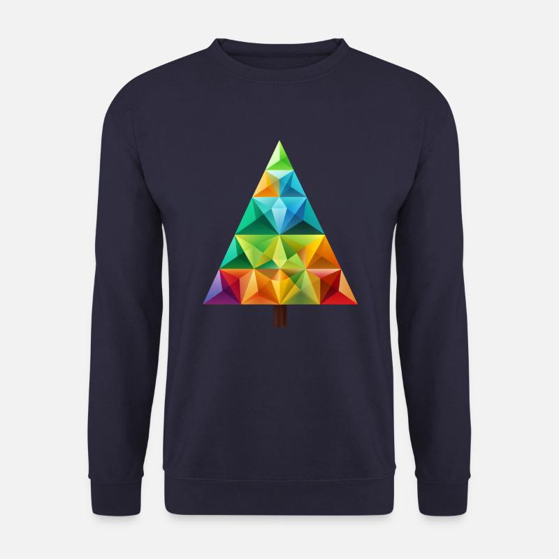 Farbenfroher Festzauber: Regenbogen Weihnachtsbaum - Unisex Pullover - Navy