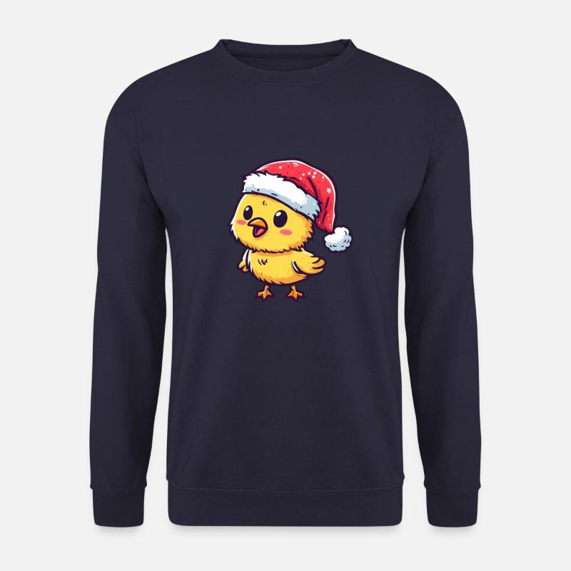 Festive Fluffy: Cute chick with - Unisex Sweatshirt - navy