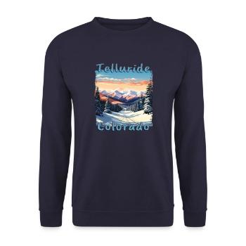 Telluride, Colorado, USA - Ski- und - Unisex Pullover - Navy - Vorne - Alina (178cm) & Michal (187cm)