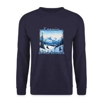 Fernie, British Columbia, USA - Wintergrunge für - Unisex Pullover - Navy - Vorne - Alina (178cm) & Michal (187cm)