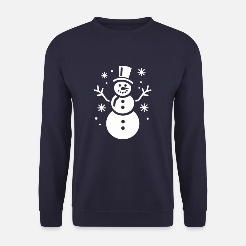 Schneemann Silhouette Minimalistisch - Unisex Pullover - Navy