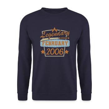 Février 2006 : 18e anniversaire style rétro - Sweat-shirt Unisexe - marine - Devant - Alina (178cm) & Michal (187cm)
