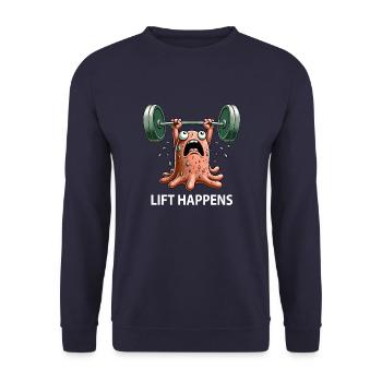 Entraînement d’haltères d’haltérophilie Amoeba - Sweat-shirt Unisexe - marine - Devant - Alina (178cm) & Michal (187cm)