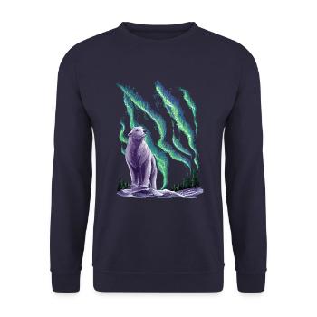 Ours polaire - Sweat-shirt Unisexe - marine - Devant - Alina (178cm) & Michal (187cm)