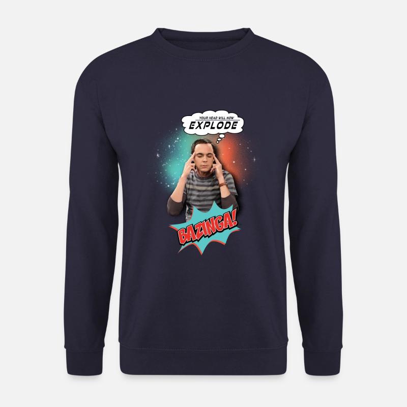 The Big Bang Theory Sheldon Explode Bazinga - Unisex Pullover - Navy