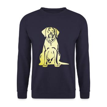 Labrador Dog Silhouette - Unisex Sweatshirt - navy - Front - Alina (178cm) & Michal (187cm)