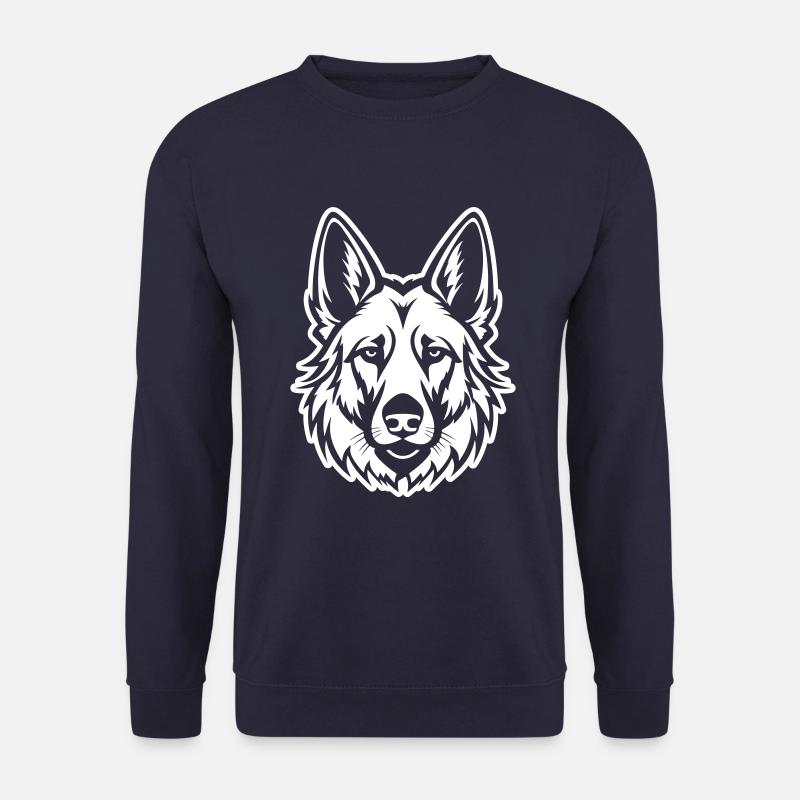German Shepherd Dog Head - Unisex Sweatshirt - navy