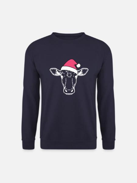 Kuh Muh Rind Kühe Weihnachten Christmas Geschenk - Unisex Pullover - Navy