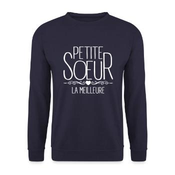 Petite Soeur - Sweat-shirt Unisexe - marine - Devant - Alina (178cm) & Michal (187cm)