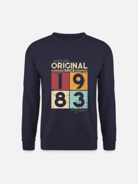 Original 1983 Jahrgang Vintage Geburtstag Geschenk - Unisex Pullover - Navy