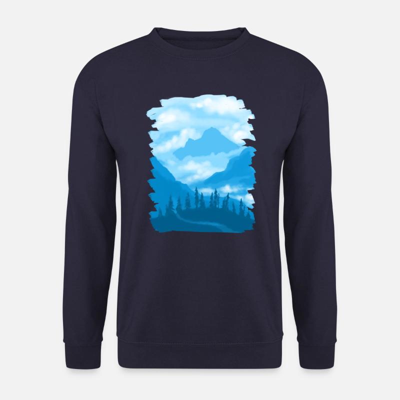 mountains - Unisex Pullover - Navy