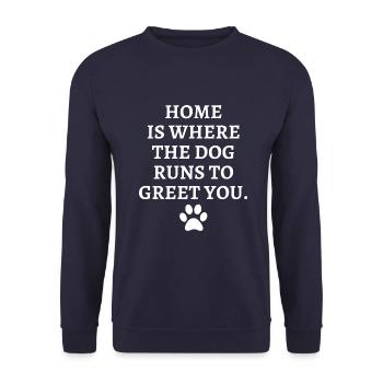 Chien cool dire - Sweat-shirt Unisexe - marine - Devant - Alina (178cm) & Michal (187cm)