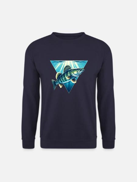 Zander Pêche Pêche Poissons Prédateurs - Sweat-shirt Unisexe - marine