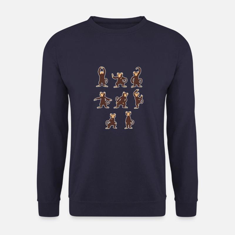 Tai Chi Chuan Martial Arts Affe TShirt Taijiquan - Unisex Pullover - Navy