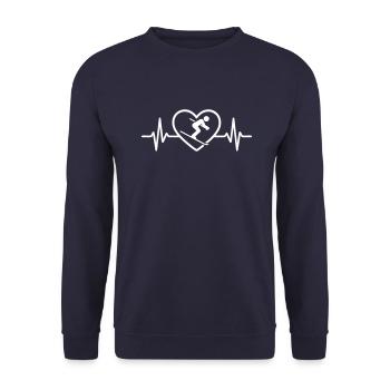 Ski Heart Mountain - Unisex Pullover - Navy - Vorne - Alina (178cm) & Michal (187cm)