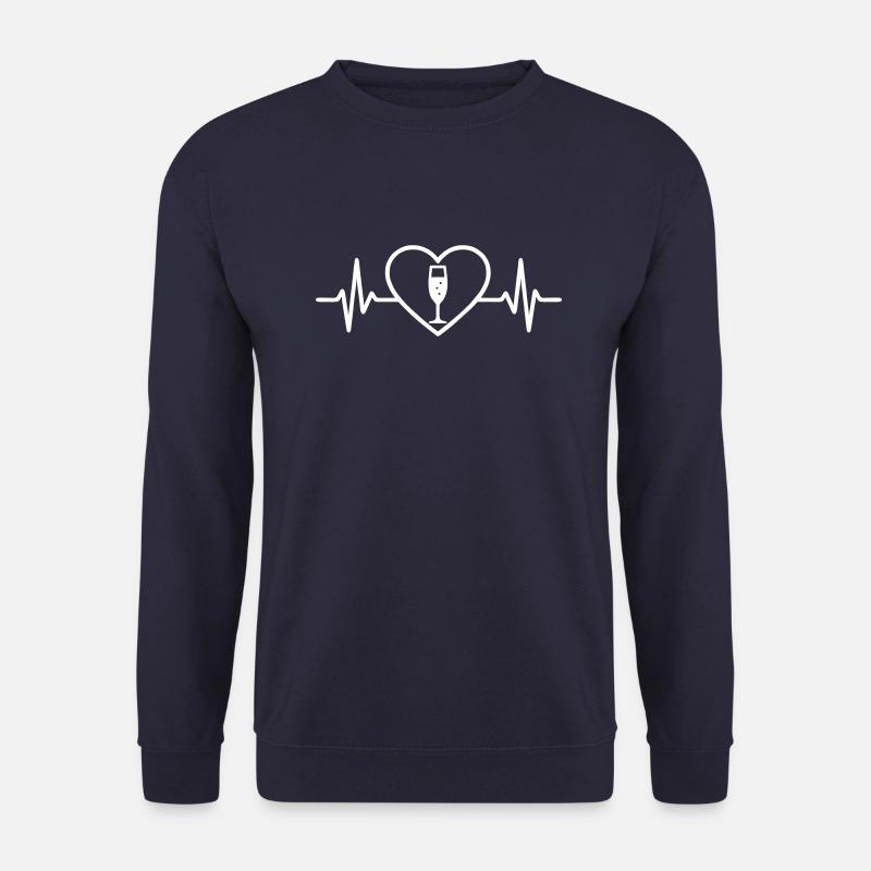 Sparkling Heart Bubble Flute - Unisex Sweatshirt - navy