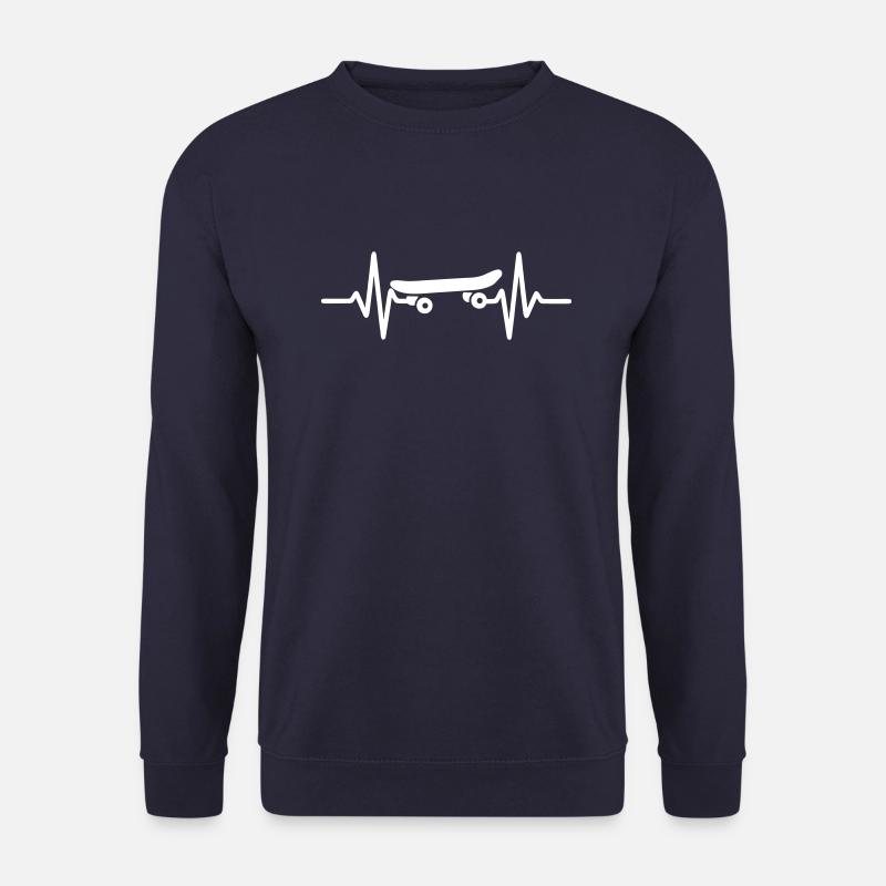 Heartbeat Skateboard - Unisex Sweatshirt - navy
