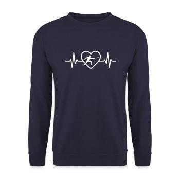 Escrime Cœur - Sweat-shirt Unisexe - marine - Devant - Alina (178cm) & Michal (187cm)