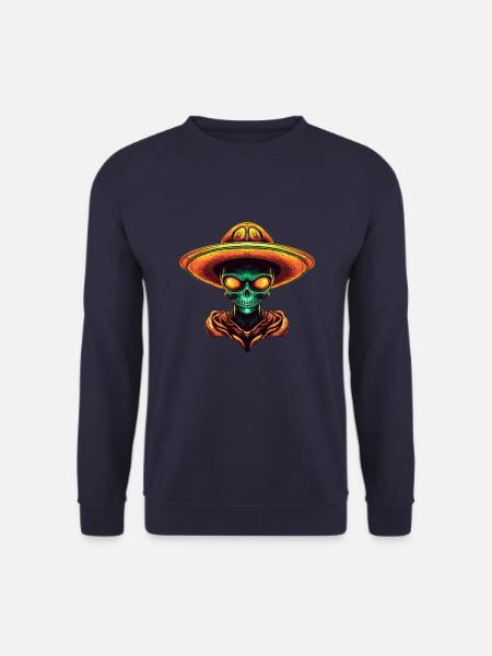 Mexican alien with sombrero - Unisex Sweatshirt - navy