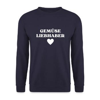 Gemüse Liebhaber - Unisex Pullover - Navy - Vorne - Alina (178cm) & Michal (187cm)
