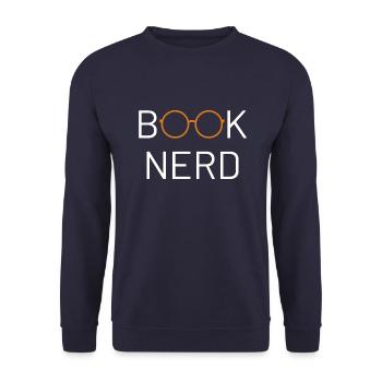 Livre Nerd - bookish geek bookworm drôle - Sweat-shirt Unisexe - marine - Devant - Alina (178cm) & Michal (187cm)