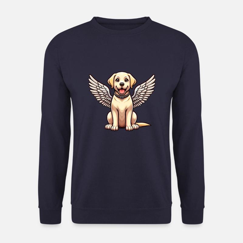 Labrador Retriever Comic Engel - Unisex Pullover - Navy
