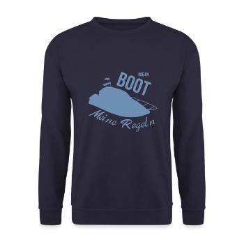 My Boat My Rules Motorboat - Unisex Sweatshirt - navy - Front - Alina (178cm) & Michal (187cm)