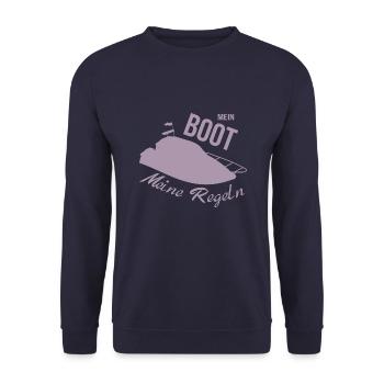 My Boat My Rules Motorboat - Unisex Sweatshirt - navy - Front - Alina (178cm) & Michal (187cm)