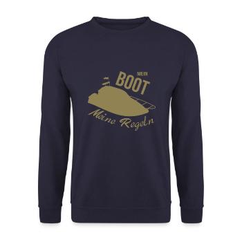 My Boat My Rules Motorboat - Unisex Sweatshirt - navy - Front - Alina (178cm) & Michal (187cm)