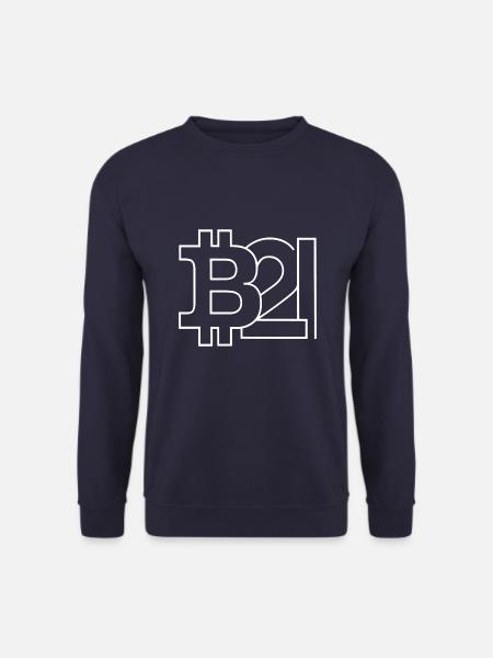 Bitcoin Silhouette Taschenformat - Unisex Pullover - Navy
