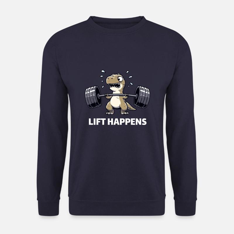 Dino T-Rex Gewicht Gewichtheber Gewichtheben - Unisex Pullover - Navy