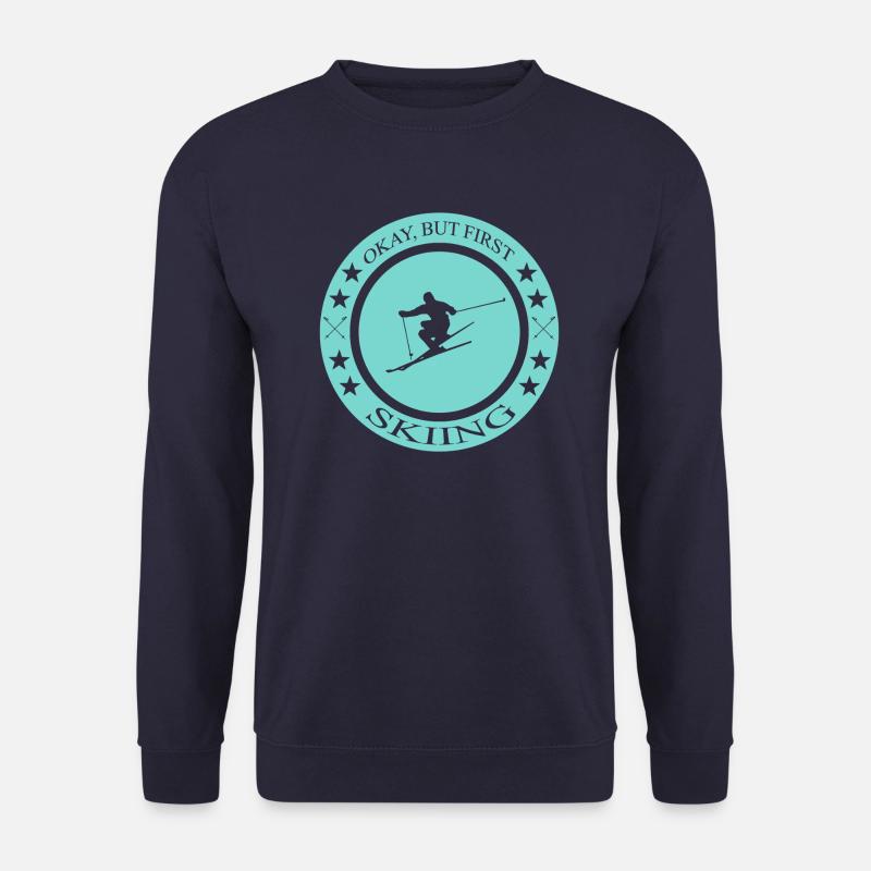 Ski fahren, Spruch Ski, Skiing - Unisex Pullover - Navy