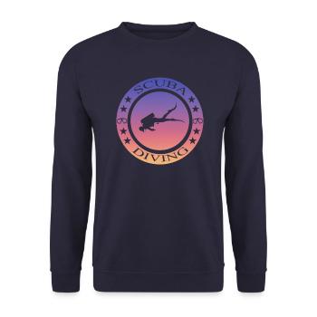 Scuba Diving - Unisex Pullover - Navy - Vorne - Alina (178cm) & Michal (187cm)
