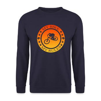 Fahrrad, Mtb, Bike, BMX - Unisex Pullover - Navy - Vorne - Alina (178cm) & Michal (187cm)