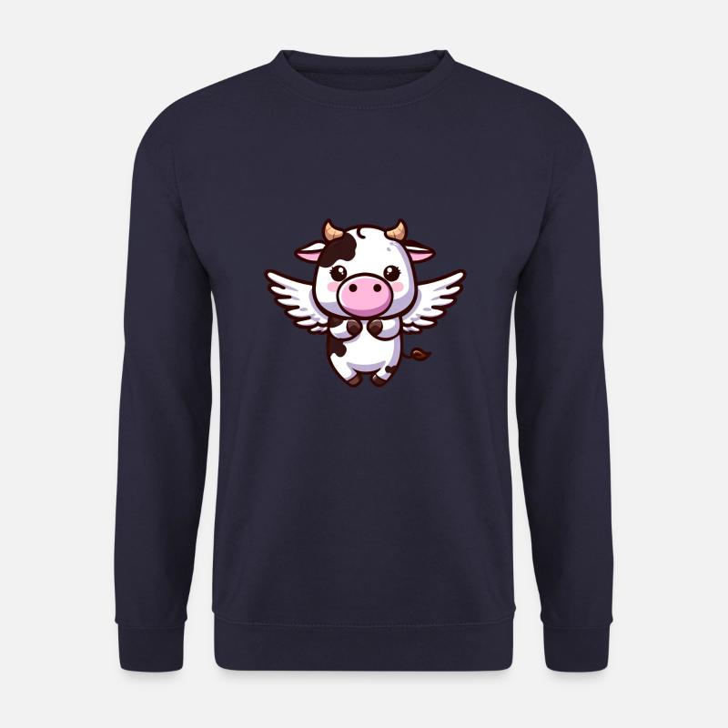 Mucca celeste: un angelo con le ali - Felpa unisex - navy