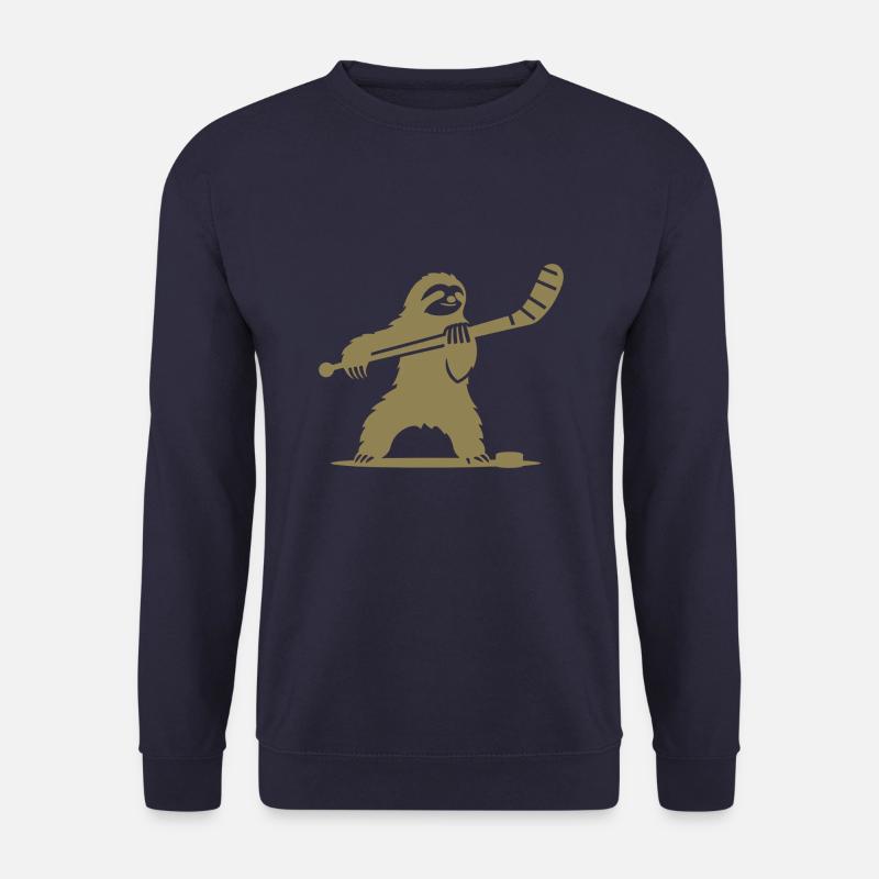 Sloth Ice Hockey Silhouette - Unisex Sweatshirt - navy