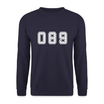 089 München - Unisex Pullover - Navy - Vorne - Alina (178cm) & Michal (187cm)